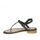 Sandale entredoigt pour femmes en cuir de couleur noir talon 2 - Pointures disponibles:  33, 42, 43, 44, 45, 46, 47