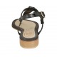 Sandale entredoigt pour femmes en cuir de couleur noir talon 2 - Pointures disponibles:  33, 42, 43, 44, 45, 46, 47