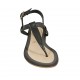 Sandale entredoigt pour femmes en cuir de couleur noir talon 2 - Pointures disponibles:  33, 42, 43, 44, 45, 46, 47