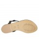 Sandale entredoigt pour femmes en cuir de couleur noir talon 2 - Pointures disponibles:  33, 42, 43, 44, 45, 46, 47