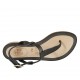 Sandale entredoigt pour femmes en cuir de couleur noir talon 2 - Pointures disponibles:  33, 42, 43, 44, 45, 46, 47