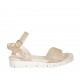 Sandalo da donna in pelle laminata color rame effetto roccia con cinturino e zeppa 2 - Misure disponibili: 34, 42, 43, 44, 47