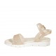 Sandalo da donna in pelle laminata color rame effetto roccia con cinturino e zeppa 2 - Misure disponibili: 34, 42, 43, 44, 47