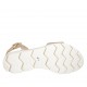 Sandalo da donna in pelle laminata color rame effetto roccia con cinturino e zeppa 2 - Misure disponibili: 42, 44