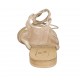 Sandalo da donna con laccio in camoscio beige sabbia tacco 1 - Misure disponibili: 34, 42, 43, 44, 45, 46, 47