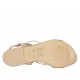 Sandalo da donna con laccio in camoscio beige sabbia tacco 1 - Misure disponibili: 34, 42, 43, 44, 45, 46, 47