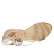 Sandalo da donna con laccio in camoscio beige sabbia tacco 1 - Misure disponibili: 34, 42, 43, 44, 45, 46, 47