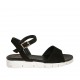 Sandalo da donna con cinturino in camoscio nero zeppa 2 - Misure disponibili: 33, 34, 42, 43, 44, 45, 46