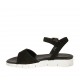Sandalo da donna con cinturino in camoscio nero zeppa 2 - Misure disponibili: 33, 34, 42, 43, 44, 45, 46