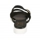 Sandale avec courroie pour femmes en daim noir talon compensé 2 - Pointures disponibles:  42, 45