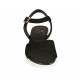 Sandalo da donna con cinturino in camoscio nero zeppa 2 - Misure disponibili: 33, 34, 42, 43, 44, 45, 46