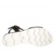 Sandale avec courroie pour femmes en daim noir talon compensé 2 - Pointures disponibles:  42, 45