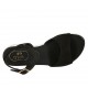 Sandale avec courroie pour femmes en daim noir talon compensé 2 - Pointures disponibles:  42, 45