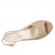 Woman's sandal in beige suede with platform and wedge heel 9 - Available sizes:  31, 34