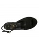 Sandalo da donna in camoscio nero con plateau e zeppa 9 - Misure disponibili: 33, 34