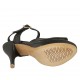 Sandalo da donna con cinturino e plateau in pelle nera tacco 9 - Misure disponibili: 32, 33, 34, 42, 43, 44, 45, 46