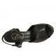 Sandalo da donna con cinturino e plateau in pelle nera tacco 9 - Misure disponibili: 32, 33, 34, 42, 43, 44, 45, 46