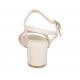Sandale pour femmes en cuir nue avec courroie talon 5 - Pointures disponibles:  33, 42, 43, 44, 45, 46