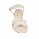 Woman's strap sandal in nude leather heel 5 - Available sizes:  33, 42, 43, 44, 45, 46