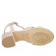 Woman's strap sandal in nude leather heel 5 - Available sizes:  33, 42, 43, 44, 45, 46