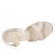 Woman's strap sandal in nude leather heel 5 - Available sizes:  33, 42, 43, 44, 45, 46