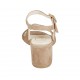 Sandalo da donna con cinturino in camoscio beige sabbia tacco 5 - Misure disponibili: 33, 34, 42, 43, 44, 45, 46