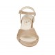 Sandalo da donna con cinturino in camoscio beige sabbia tacco 5 - Misure disponibili: 33, 34, 42, 43, 44, 45, 46