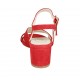 Sandale pour femmes en daim rouge avec courroie talon 5 - Pointures disponibles:  33, 34, 43, 44, 46