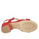 Sandale pour femmes en daim rouge avec courroie talon 5 - Pointures disponibles:  33, 34, 43, 44, 46