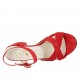 Sandale pour femmes en daim rouge avec courroie talon 5 - Pointures disponibles:  33, 34, 43, 44, 46