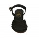 Sandale pour femmes avec courroie en daim noir talon 5 - Pointures disponibles:  32, 34, 42, 43, 44, 45, 46
