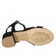 Sandalo da donna in camoscio nero con cinturino tacco 5 - Misure disponibili: 32, 33, 34, 42, 43, 44, 45, 46
