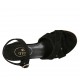 Sandalo da donna in camoscio nero con cinturino tacco 5 - Misure disponibili: 32, 33, 34, 42, 43, 44, 45, 46