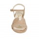 Sandale pour femmes en daim beige sable avec courroie talon 5 - Pointures disponibles:  32, 43, 44, 45, 46