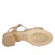 Sandale pour femmes en daim beige sable avec courroie talon 5 - Pointures disponibles:  32, 43, 44, 45, 46