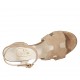 Sandale pour femmes en daim beige sable avec courroie talon 5 - Pointures disponibles:  32, 43, 44, 45, 46