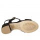 Sandale pour femmes avec courroie en daim de couleur noir talon 5 - Pointures disponibles:  32, 33, 43, 44, 45