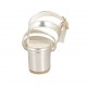 Sandalo da donna con cinturino in pelle laminata platino tacco 5 - Misure disponibili: 32, 33, 44, 45