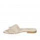 Sabot da donna in pelle laminata stampata platino tacco 1 - Misure disponibili: 42, 43, 47