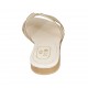Sabot da donna in pelle laminata stampata platino tacco 1 - Misure disponibili: 42, 43, 47