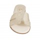 Sabot da donna in pelle laminata stampata platino tacco 1 - Misure disponibili: 42, 43, 47