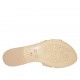 Sabot da donna in pelle laminata stampata platino tacco 1 - Misure disponibili: 42, 43, 47