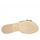 Mule ouvert pour femmes en cuir noir talon 1 - Pointures disponibles:  43, 46