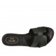 Sabot aperto da donna in pelle nera tacco 1 - Misure disponibili: 33, 42, 43, 44, 45, 46, 47