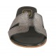 Mule pour femmes en cuir imprimé lamé plombé talon 1 - Pointures disponibles:  42, 43, 45, 46, 47