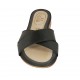 Pantolette für Damen aus schwarzfarbigem Leder Absatz 2 - Verfügbare Größen:  34, 42, 43, 44, 46, 47