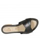 Pantolette für Damen aus schwarzfarbigem Leder Absatz 2 - Verfügbare Größen:  34, 42, 43, 44, 46, 47