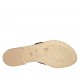 Mule entredoigt pour femmes en cuir noir talon 1 - Pointures disponibles:  42, 43, 44, 46