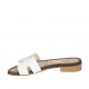 Sabo para mujer en piel de color blanco tacon 2 - Tallas disponibles:  47