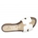 Woman's mules in white leather heel 2 - Available sizes:  47